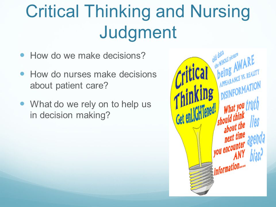 critical thinking making judgements